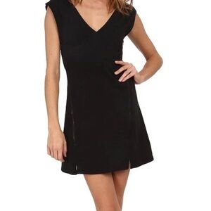 Free People Oslo Double Side Zip Black Sleeveless Dress